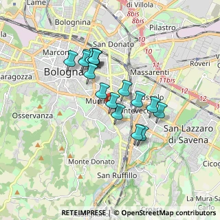 Mappa Via Gaetano Giordani, 40137 Bologna BO, Italia (1.43)