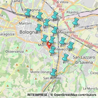 Mappa Via Gaetano Giordani, 40137 Bologna BO, Italia (1.79286)
