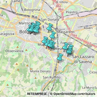 Mappa Via Gaetano Giordani, 40137 Bologna BO, Italia (1.495)