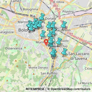 Mappa Via Gaetano Giordani, 40137 Bologna BO, Italia (1.509)