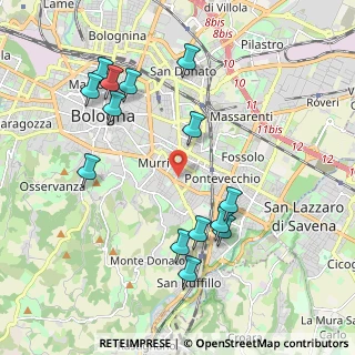 Mappa Via Gaetano Giordani, 40137 Bologna BO, Italia (2.17143)