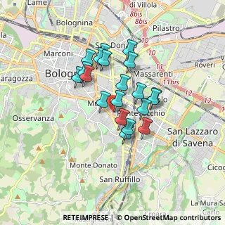 Mappa Via Gaetano Giordani, 40137 Bologna BO, Italia (1.333)