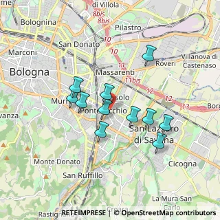 Mappa Via Savona, 40139 Bologna BO, Italia (1.48909)
