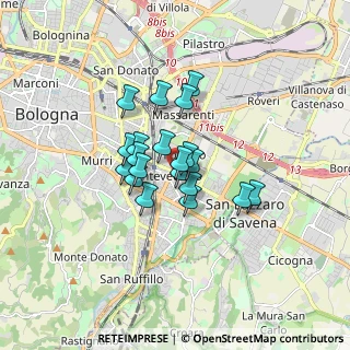 Mappa Via Savona, 40139 Bologna BO, Italia (1.125)
