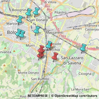Mappa Via Benozzo Gozzoli, 40139 Bologna BO, Italia (2.10333)