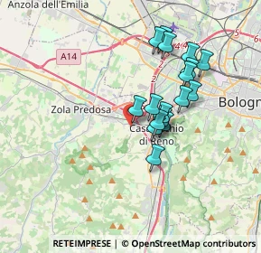 Mappa Via Achille Grandi, 40033 Casalecchio di Reno BO, Italia (2.97882)