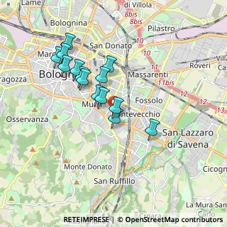 Mappa Via Giuseppe Ruggi, 40137 Bologna BO, Italia (1.60643)