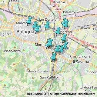 Mappa Via Giuseppe Ruggi, 40137 Bologna BO, Italia (1.42733)