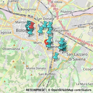 Mappa Via Giuseppe Ruggi, 40137 Bologna BO, Italia (1.6025)