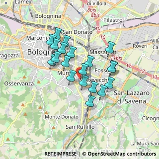 Mappa Via Giuseppe Ruggi, 40137 Bologna BO, Italia (1.4555)