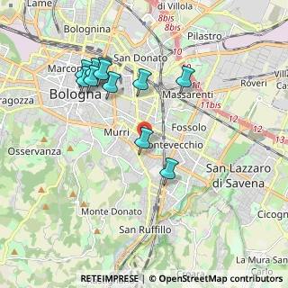 Mappa Via Giuseppe Ruggi, 40137 Bologna BO, Italia (1.90636)