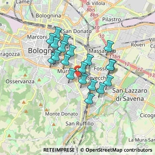 Mappa Via Giuseppe Albini, 40137 Bologna BO, Italia (1.4555)