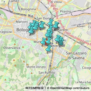 Mappa Via Umberto Monari, 40137 Bologna BO, Italia (1.3225)