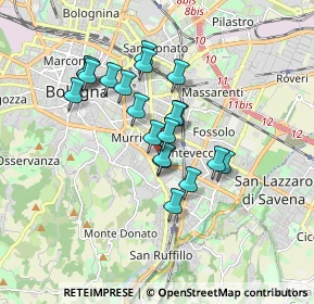 Mappa Via Giuseppe Albini, 40137 Bologna BO, Italia (1.423)