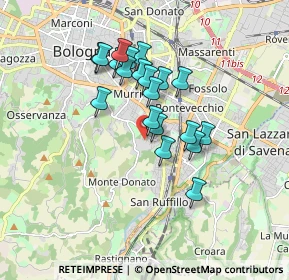 Mappa Via Giuseppe Atti, 40141 Bologna BO, Italia (1.4235)