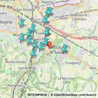 Mappa Via Fassetta, 40139 Bologna BO, Italia (1.85467)