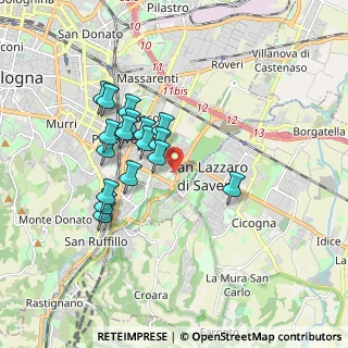 Mappa Via Fassetta, 40139 Bologna BO, Italia (1.55471)