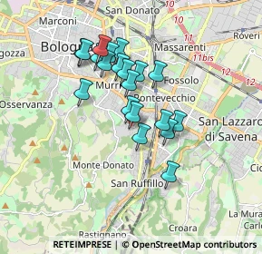 Mappa Via Berengario da Carpi, 40141 Bologna BO, Italia (1.424)