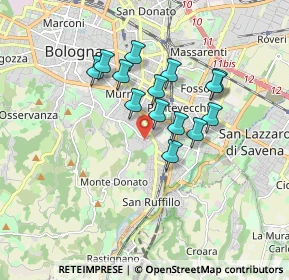 Mappa Via Berengario da Carpi, 40141 Bologna BO, Italia (1.42357)
