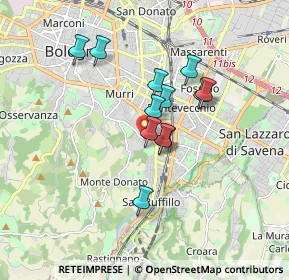 Mappa Via Berengario da Carpi, 40141 Bologna BO, Italia (1.34833)