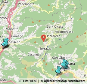 Mappa 16010 Sant'Olcese GE, Italia (3.46455)