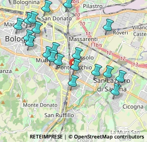 Mappa Via Francesco Brizzi, 40139 Bologna BO, Italia (2.1425)