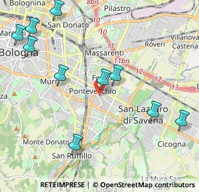 Mappa Via Alba, 40139 Bologna BO, Italia (2.91333)
