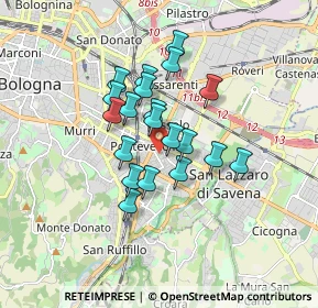 Mappa Via Alba, 40139 Bologna BO, Italia (1.2895)