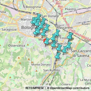 Mappa Via Enrico Caruso, 40137 Bologna BO, Italia (1.545)