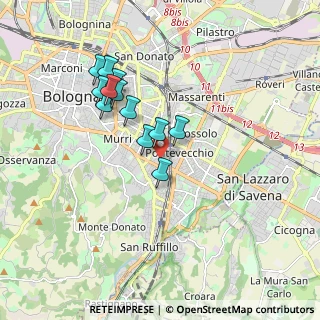Mappa Passaggio Giuseppe Dordoni, 40137 Bologna BO, Italia (1.57667)