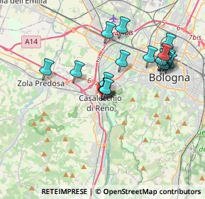 Mappa Via G. Garibaldi, 40033 Bologna BO, Italia (3.65158)