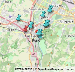 Mappa Via Porrettana, 40033 Casalecchio di Reno BO, Italia (1.34385)