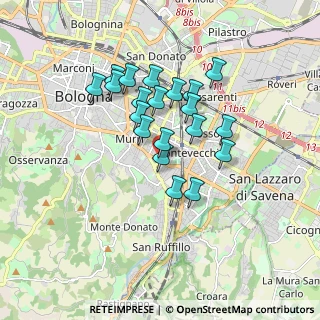 Mappa Via Giuseppe Dagnini, 40123 Bologna BO, Italia (1.4365)