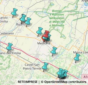 Mappa Via G. Fornasini, 40059 Medicina BO, Italia (9.7375)