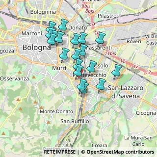 Mappa Via Francesco Cavazza, 40137 Bologna BO, Italia (1.56842)