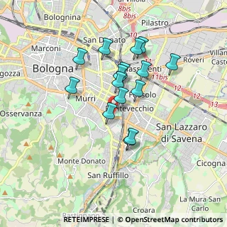 Mappa Via Francesco Cavazza, 40137 Bologna BO, Italia (1.48267)