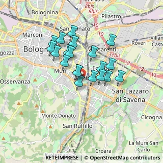 Mappa Via Francesco Cavazza, 40137 Bologna BO, Italia (1.4005)