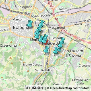 Mappa Via Francesco Cavazza, 40137 Bologna BO, Italia (1.24063)