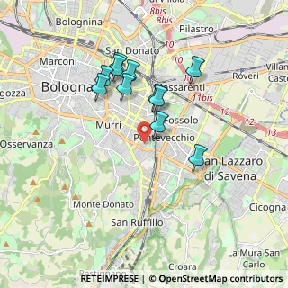 Mappa Via Francesco Cavazza, 40137 Bologna BO, Italia (1.60182)