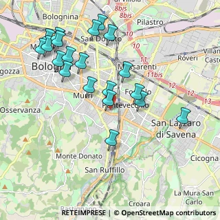 Mappa Via Francesco Cavazza, 40137 Bologna BO, Italia (2.1705)