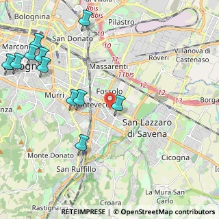 Mappa Via Bellaria, 40139 Bologna BO, Italia (2.80909)