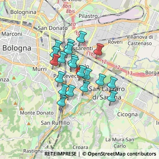 Mappa Via Bellaria, 40139 Bologna BO, Italia (1.332)