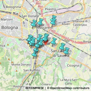 Mappa Via Bellaria, 40139 Bologna BO, Italia (1.324)