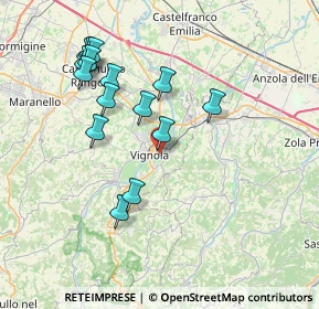 Mappa MO4, 41058 Vignola MO, Italia (7.68867)