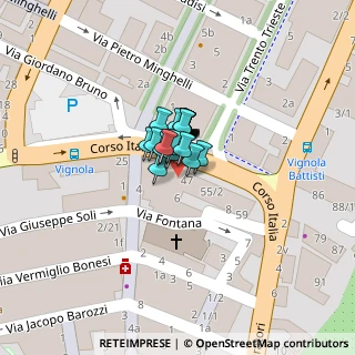 Mappa Via Garibaldi 1 angolo, 41058 Vignola MO, Italia (0.02348)
