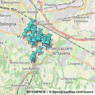 Mappa Via Massa Carrara, 40139 Bologna BO, Italia (1.36)