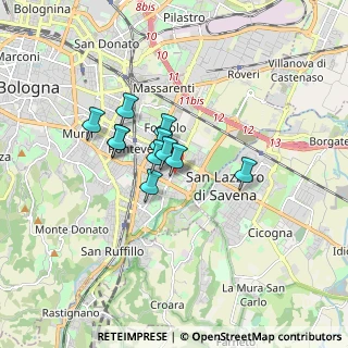 Mappa Via Massa Carrara, 40139 Bologna BO, Italia (1.11909)