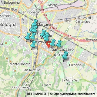 Mappa Via Massa Carrara, 40139 Bologna BO, Italia (1.40692)