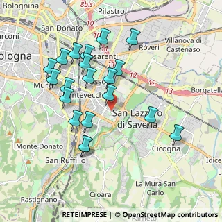 Mappa Via Genova, 40139 Bologna BO, Italia (1.919)
