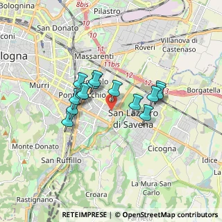 Mappa Via Ventimiglia, 40139 Bologna BO, Italia (1.34857)